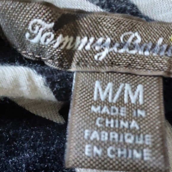 TOMMY BAHAMA BLACK & WHITE MAXI DRESS SIZE MEDIUM - Picture 6 of 7